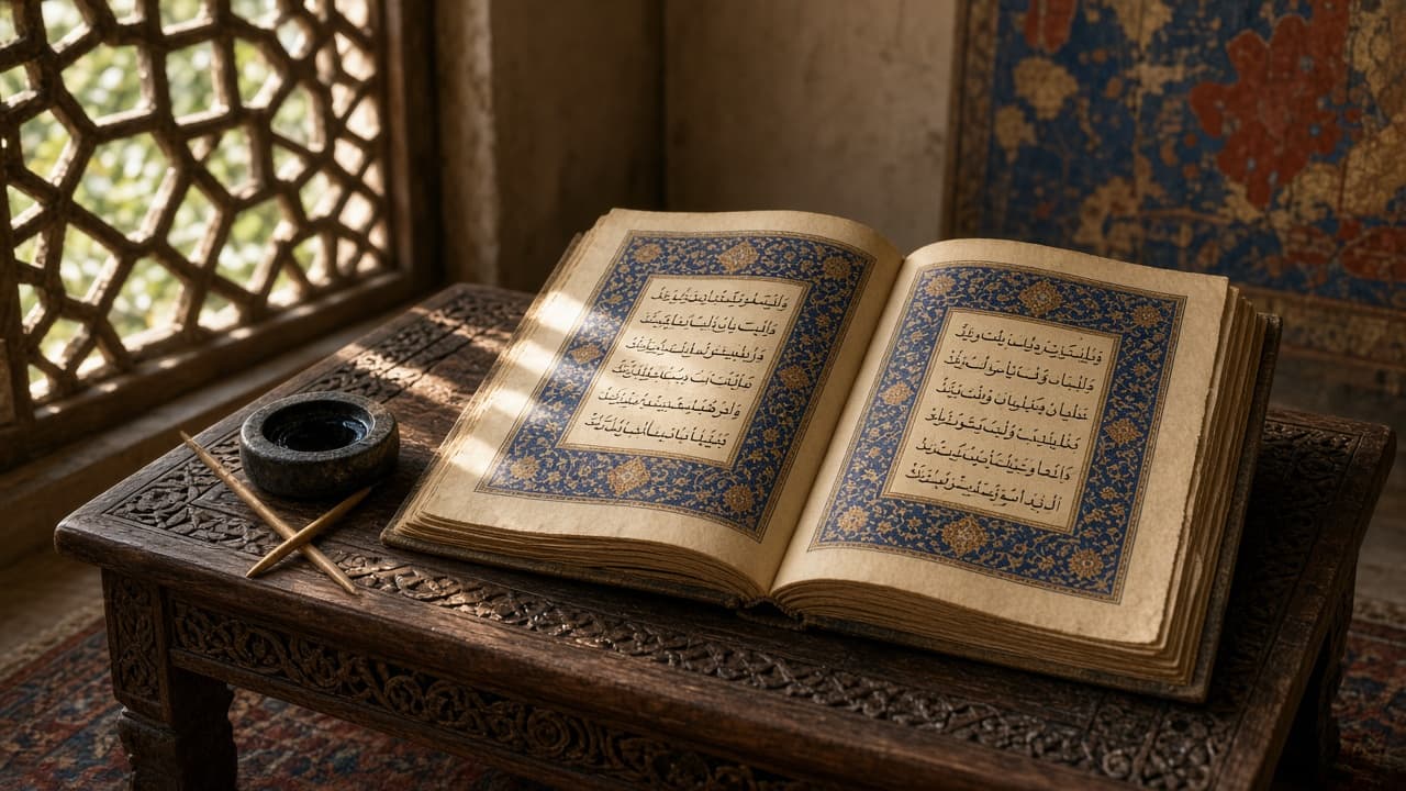 Illuminated Persian manuscript and calligraphy — New Persian literary revival after Arabic prestige dominance, from Ferdowsi to the Shahnameh (Trusted Translations Europe editorial)
