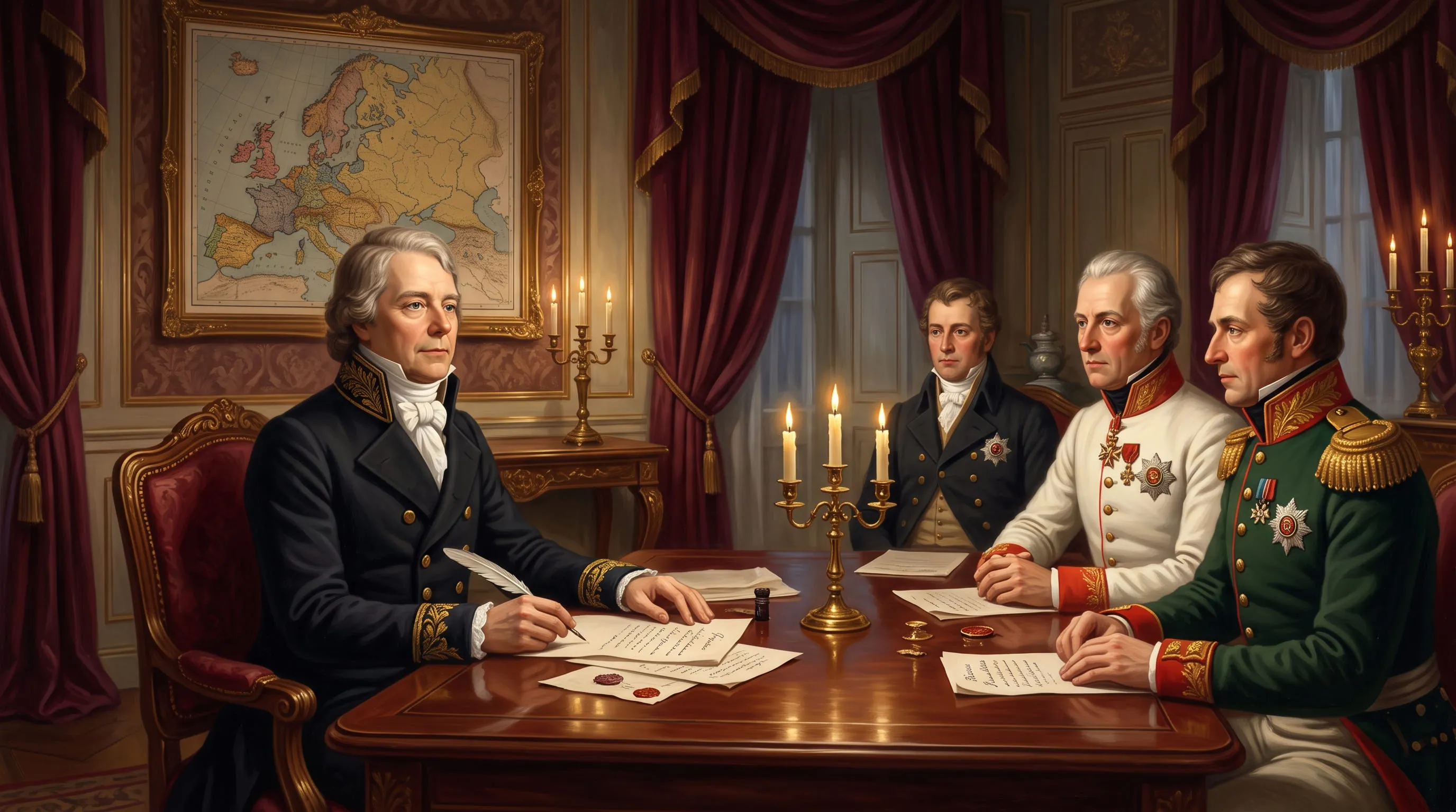 Charles-Maurice de Talleyrand negotiating the Bourbon restoration and the 1814 Paris settlement — diplomacy from weakness (Trusted Translations Europe editorial)