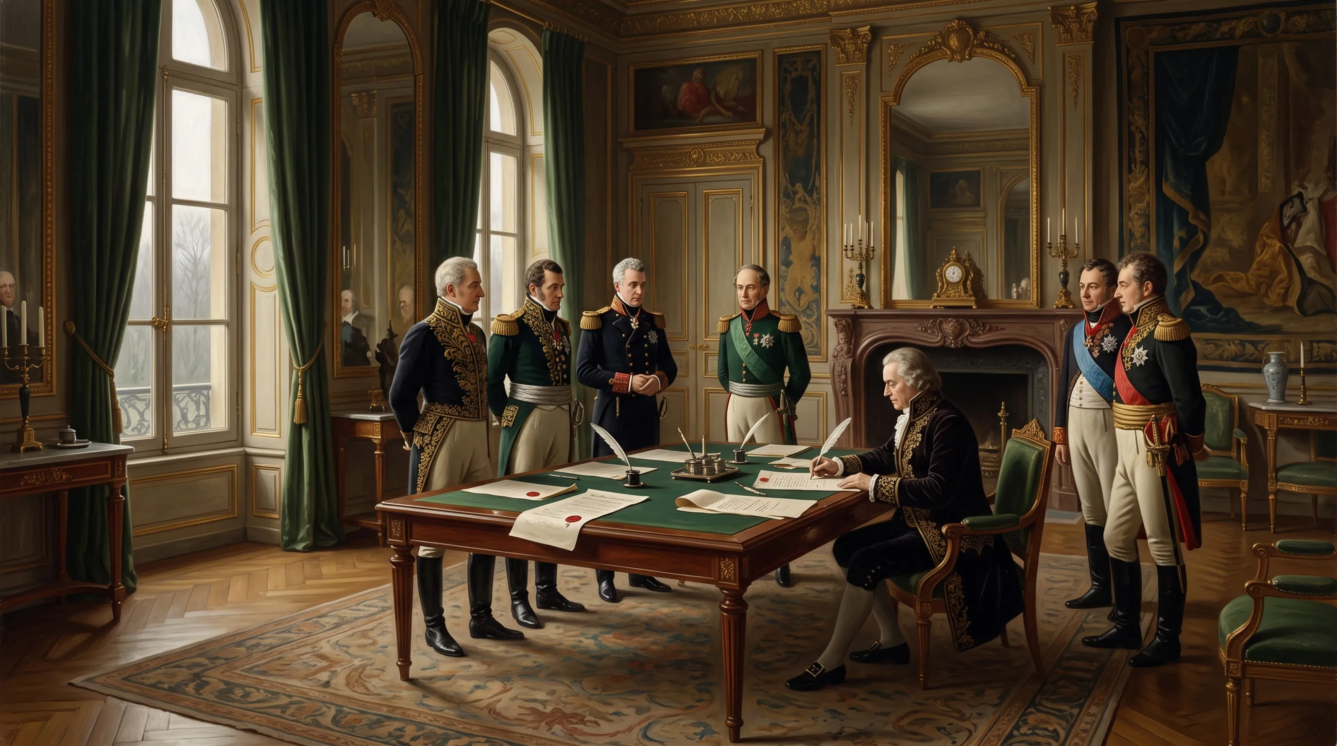 Signing of the Treaty of Paris of 1814 — Allied powers and restored France negotiate a peace without punishment (Trusted Translations Europe editorial)